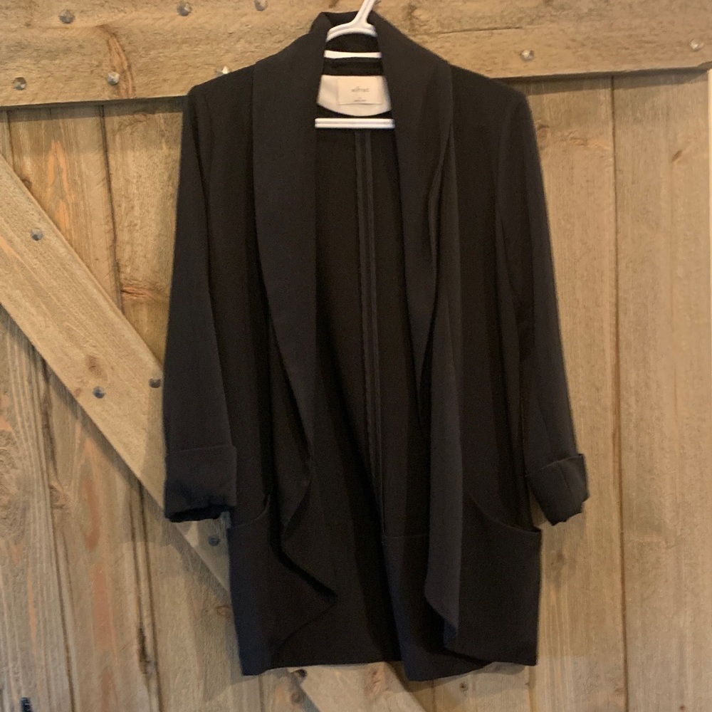 Aritzia Wilfred Chevalier black Draped Blazer size 8